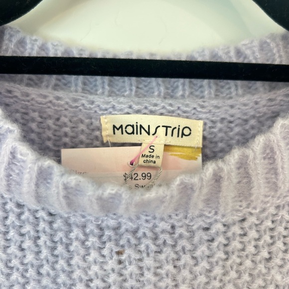 NWT Main Strip Lavender Floral Knit Sweater - Picture 3 of 7